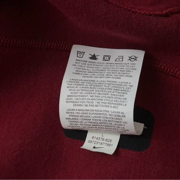 Nike Jacket Mens Size L Tech Varsity Bomber 3MM Full Zip Buttons Red - Picture 9 of 9